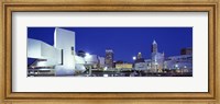Framed Buildings lit up, Cleveland, Ohio