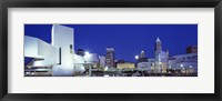 Framed Buildings lit up, Cleveland, Ohio