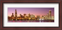 Framed Dusk Skyline Chicago IL USA
