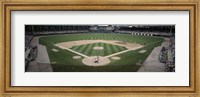Framed Baseball match in progress, U.S. Cellular Field, Chicago, Cook County, Illinois, USA