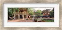 Framed Tourist In Town Square, Williamsburg, Virginia, USA