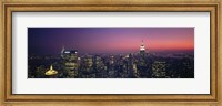 Framed Twilight, Aerial, NYC, New York City, New York State, USA
