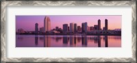 Framed USA, California, San Diego, twiilight