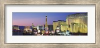 Framed Strip dusk Las Vegas NV USA