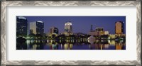 Framed Reflection of buildings in water, Orlando, Florida