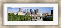 Framed Daytime View of Philadelphia with Clouds