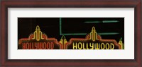 Framed Hollywood Neon Sign Los Angeles CA