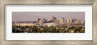 Framed Daytime Photo of the Denver Colorado Skyline
