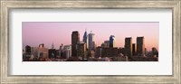Framed Early morning in a city, Philadelphia, Pennsylvania, USA