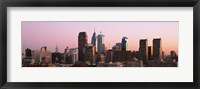Framed Early morning in a city, Philadelphia, Pennsylvania, USA