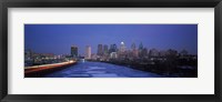 Framed Philadelphia Skyline at Night