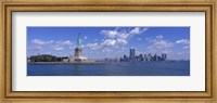 Framed Statue of Liberty and Twin Towers