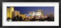 Framed Las Vegas at dusk, Nevada