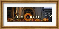 Framed Close-up of the entrance of a stage theater, Chicago Theater, Chicago, Illinois, USA