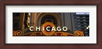 Framed Close-up of the entrance of a stage theater, Chicago Theater, Chicago, Illinois, USA