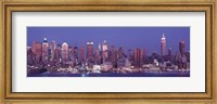 Framed Dusk, West Side, NYC, New York City, US