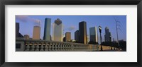 Framed Low Angle View Of Buildings, Houston, Texas, USA