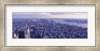 Framed Aerial View From Top Of Empire State Building, Manhattan, NYC, New York City, New York State, USA