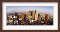Framed High angle view of the Financial District, Los Angeles, California, USA