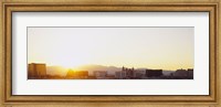 Framed Sunrise over a city, Las Vegas, Nevada, USA