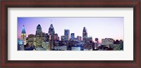 Framed Philadelphia Lit Up At dusk