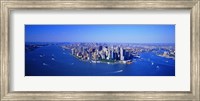 Framed Aerial Lower Manhattan New York City NY