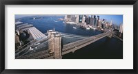 Framed New York, Brooklyn Bridge, aerial