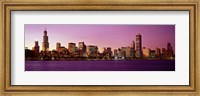 Framed Skyline At Sunset, Chicago, Illinois, USA