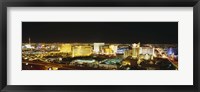 Framed High Angle View Of Buildings Lit Up At Night, Las Vegas, Nevada