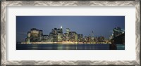 Framed Buildings On The Waterfront, NYC, New York City, New York State, USA
