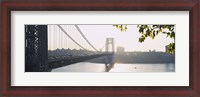 Framed George Washington Bridge in black and white, New York City