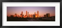 Framed Sun reflecting off skyscrapers in Atlanta, Georgia, USA