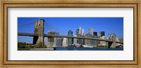 Framed USA, New York, Brooklyn Bridge