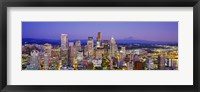 Framed Seattle Lit up, Washington State