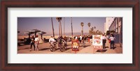 Framed People Walking On The Sidewalk, Venice, Los Angeles, California, USA