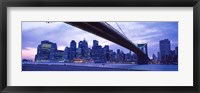 Framed Brooklyn Bridge and New York City Skyline