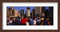 Framed Group of people running a marathon, Chicago, Illinois, USA