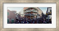 Framed People celebrating Mardi Gras festival, New Orleans, Louisiana, USA