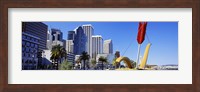 Framed USA, California, San Francisco, Claes Oldenburg sculpture