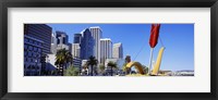 Framed USA, California, San Francisco, Claes Oldenburg sculpture