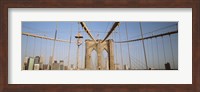 Framed USA, New York State, New York City, Brooklyn Bridge at dawn