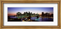 Framed High Angle View Of Brooklyn Bridge, NYC, New York City, New York State, USA
