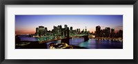 Framed High Angle View Of Brooklyn Bridge, NYC, New York City, New York State, USA