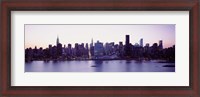 Framed USA, New York State, New York City, Skyscrapers in a city