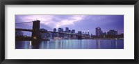 Framed Skyscrapers In A City, Brooklyn Bridge, NYC, New York City, New York State, USA