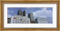Framed Cloud over tall building structures, Columbus, Ohio