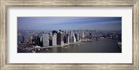 Framed High Angle View Of Skyscrapers In A City, Manhattan, NYC, New York City, New York State, USA