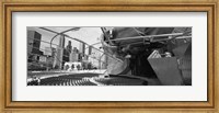 Framed Low Angle View Of Buildings In A City, Pritzker Pavilion, Millennium Park, Chicago, Illinois, USA