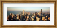 Framed High angle view of buildings in a city, Chicago, Illinois