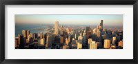 Framed High angle view of buildings in a city, Chicago, Illinois